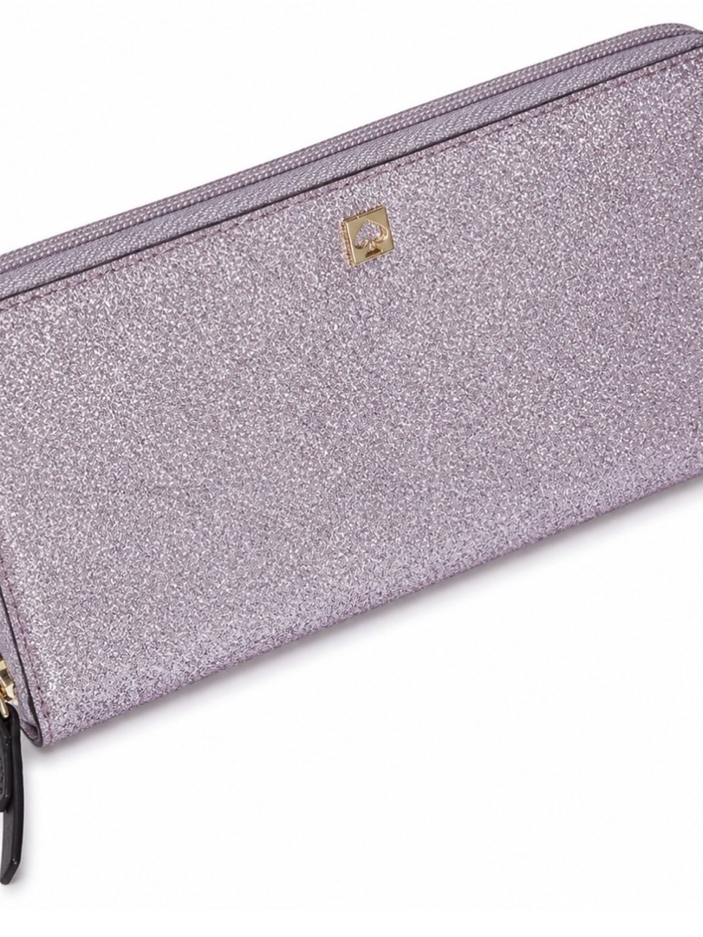 Kate Spade Burgess Court Lilac Glitter Zip Around Wallet 💜